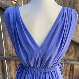 HD in Paris Lavana Dress Anthropologie Periwinkle Blue Grecian Style